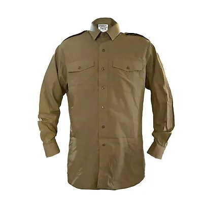 Army Shirt Genuine British Military Surplus Cadet Combat Uniform Dress Khaki Top • £12.90