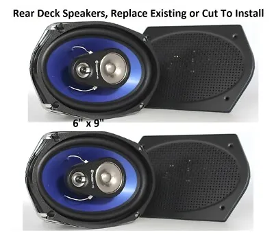 6  X 9  Classic Car Rear Speakers For Stereo Radio With Metal Flat Grills • $117
