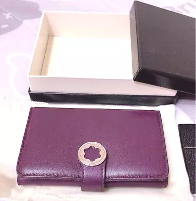 MONTBLANC Mont Blanc Key Holder Key Ring Purple Limited Leather Threefold • $129.92