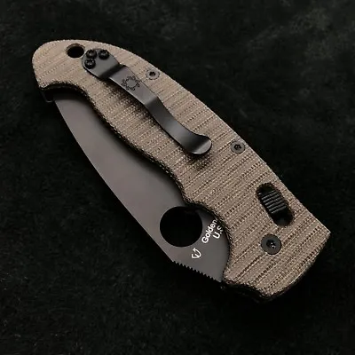 Spyderco Manix 2 XL Canvas Micarta & Black - Knife Plain Edge C95GPBBK2 S30V • $279.97