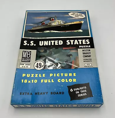 Milton Bradley SS United States Puzzle 1959 #4935 - 9 NIB Sealed 100+ Pieces • $39.95