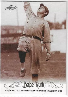 Babe Ruth New York Yankees 2016 Leaf Baseball Card • $4.49