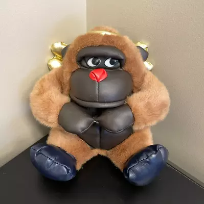 Vintage Gorilla Angel 8 Inch Plush Hard Eyes Wins Halo Red Nose Chimp Monkey • $13.99