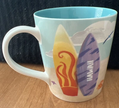 $5 • Buy 2010 Starbucks Hawaii Mug Surfboards/Shark/Hermit Crab/Trutle/Fish On Inside Lip