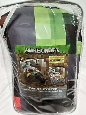 Minecraft Twin Comforter 64x86 In Reversible Kids Bedding Mojang 2019 Jay Franco • $29.99