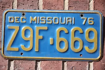 1976  MISSOURI  License Plate  ***  '76  MO  ***  • $14.99