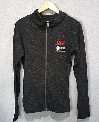 UFC Hoodie Sweatshirt Long Sleeve Men's Size Small Grey Gym Workout Cuervo Logo • $13.98