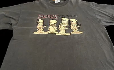 Metallica Vintage Tiki Heads Headbangers Bobbleheads  T-Shirt RARE 2X -2 Sided • $93