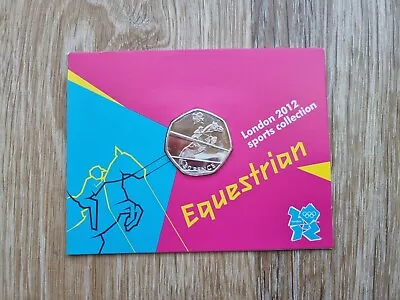 London 2012 Olympic BUNC Equestrian 50p Carded Coin • £5.75