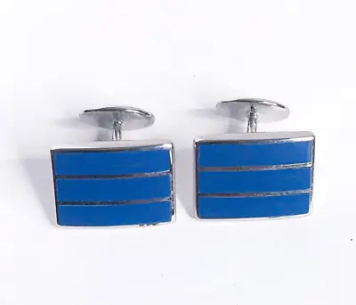 BRAND NEW David Donahue BLUE Sterling Overlay Nautical Enamel SIGNED Perfect! • $34.95