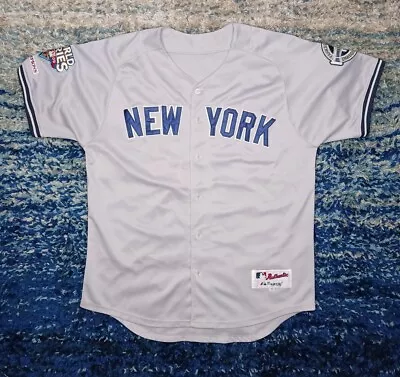 Majestic 2009 New York Yankees World Series Jersey Mark Teixeira Gray Mens 50 • $69.85