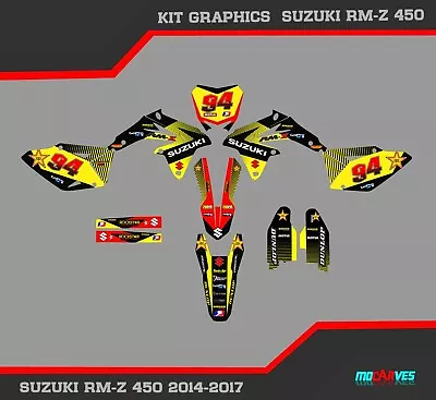$150 • Buy Suzuki Rmz 450 2008 2009 2010 2011 2012 2013 2014 2015 2017 Graphics Kit Decals 