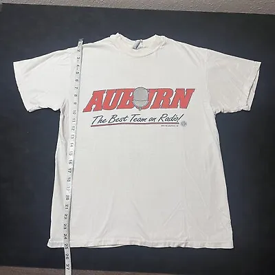 Vintage Auburn Tigers Shirt 90s JERZEES Adult Football NCAA USA Made FM Radio • $29