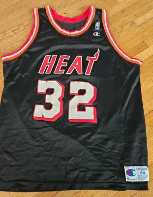 Vintage 90s Champion NBA Miami Heat Harold Miner 32 Jersey Mens 48 Baby Jordan • $60