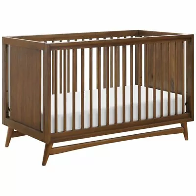 Peggy 3-in-1 Convertible Crib With Toddler Bed Conversion Kit In Natural Walnut • $599