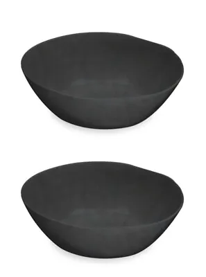2 X Tarhong Black Melamine Round Bowl - 30cm X 10cm - New Boxed - Free Postage • £19.99