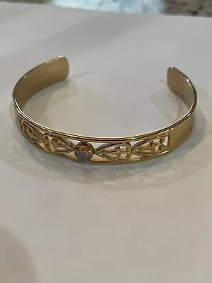 Vintage Avon Opal Cuff Bracelet Gold Tone • $5