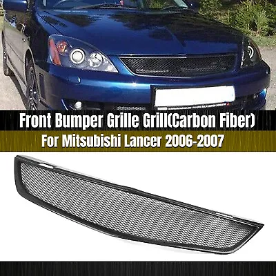 1pc Front Bumper Grille Mesh Grill For Mitsubishi Lancer 2006-2007 Carbon Fiber • $182.36