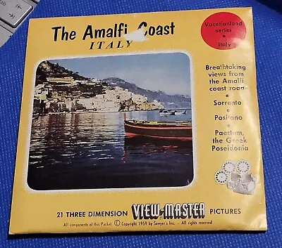 Sawyer's Scarce The Amalfi Coast Italy 1615 A B C View-master 3 Reels Packet • $44