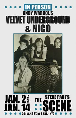 Velvet Underground Replica 1967 Concert Poster • $13.99