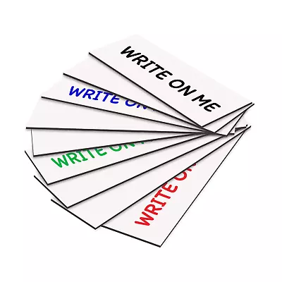 Dry Erase Magnetic Shelf Label Magnets 1  X 5  White Pack Of 25 - Free Shipping! • $10.89