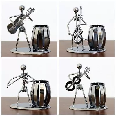 Desktop Pen Holder Metal Guitar Rocker Pen Holder Home Office Desk Organizer • $14.15