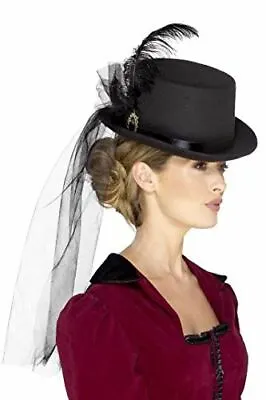 Deluxe Ladies Victorian Top Hat Traditional Historical Fancy Dress Accessory • £14.77