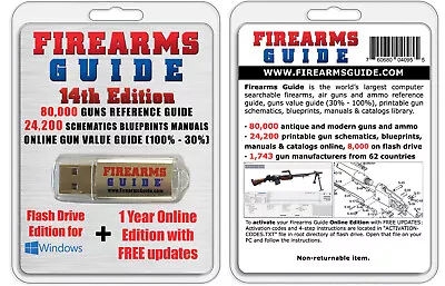 Firearms Guide Flash Drive & Online Combo - 24200 Gun Manuals + Gun Values • $199