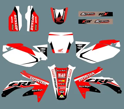 Graphics & Backgrounds Decals For Honda CRF 450 R 2005 2006 2007 2008 CRF450R • $58.17