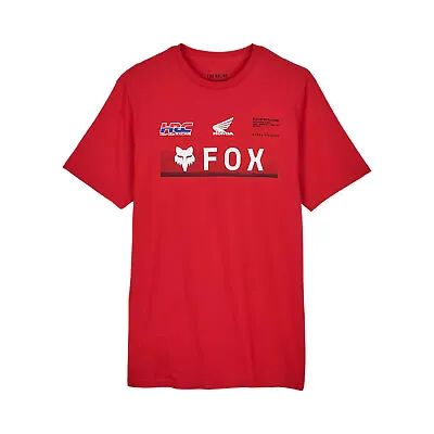 Fox Racing Men's Fox X Honda Premium Flame Red Short Sleeve T Shirt Clothing • £37.01