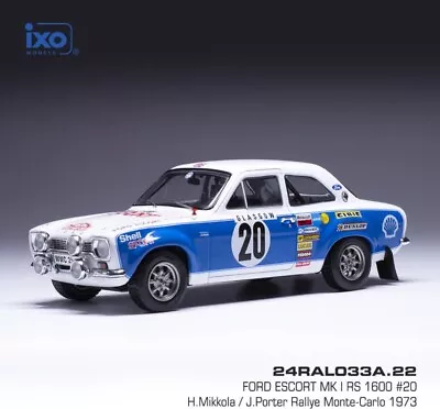 1973 Ford Escort MK1 RS 1600 #20 IXO H.Mikkola J.Porter Rallye Monte-Carlo 1/18 • $64.99