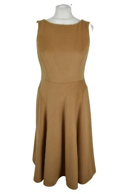 £26.96 • Buy HOBBS Beige Dress Size Uk 10 Womens 100% Wool Sleeveless Back Half Zip 