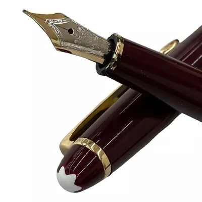 Montblanc Meisterstuck 144 Fountain Pen 14K 585 Wine Red Used • $190