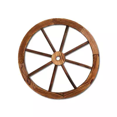 Gardeon Garden Decor Outdoor Ornament Wooden Wagon Wheel • $64