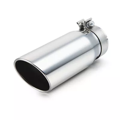 4  Inlet 5 Outlet Exhaust Tip Polished Diesel Tailpipe For Truck Clamp-On Silver • $37