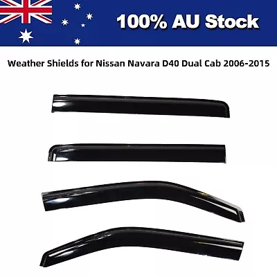 Premium Weather Shield Window Visor Weathershields For Nissan Navara D40 2006-15 • $42.50