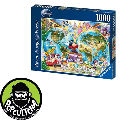 Disney - Disney’s World Map 1000 Piece Jigsaw Puzzle  New  • $37.99