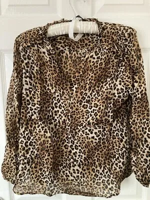 Elegant Zara Leopard Print Shirt For Women L Size • £12