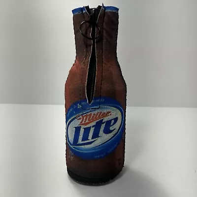 Miller Lite Beer Bottle Zip Up Cooler Neoprene • $9.99