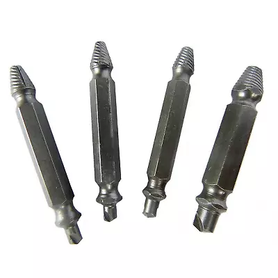 Screw Extractor Drill Bits Tool Set Broken Damaged Bolt Remover 4 Pack • £6.09