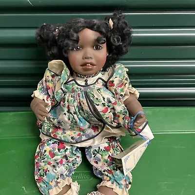 Virginia Ehrlich Turner Whitney African American Baby Porcelain Doll Scb • $27.50