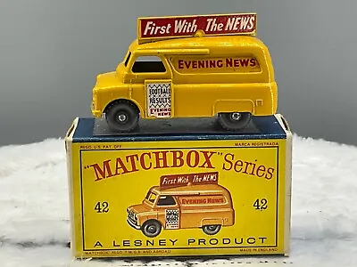 Matchbox No.42A Bedford Evening News 1957 MintGenuine In Original D2 BoxN.O.S • $210