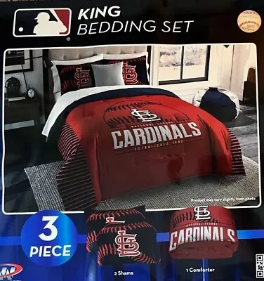 St. Louis Cardinals MLB Grand Slam 3 Piece King Comforter Set ~ New In Package • $87.95