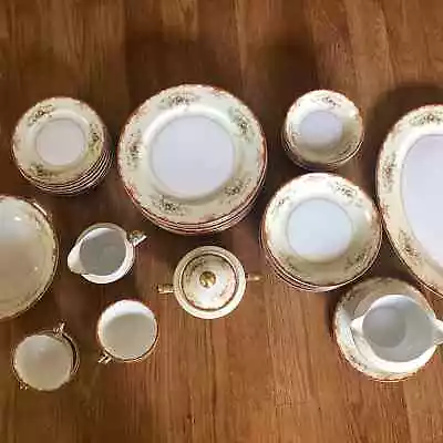 41 Piece Set Hand Painted Floral Meito China Made In Japan Vintage Fine China • $300