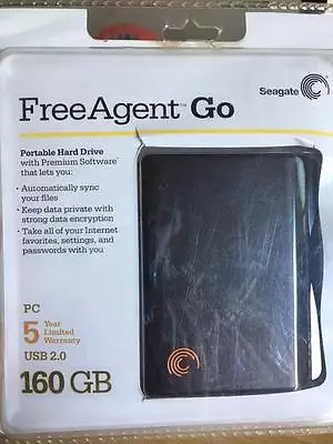 Seagate FreeAgent Go 160GB USB External HD ST901603FGA1E1-RK  UPC 763649003954 • $59.98