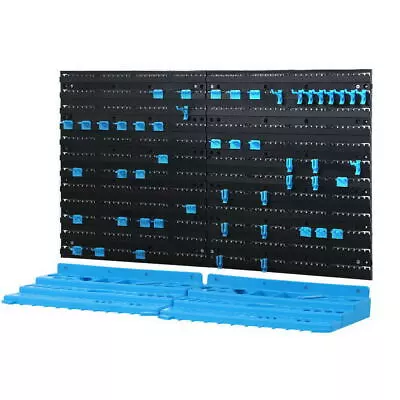 $29.97 • Buy Giantz 54 Parts Wall Mounted Rack Storage Tools Bin Organiser Work Bench Garage