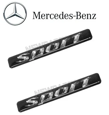For Mercedes GENUINE R129 W202 Set Of 2 Front Emblem  Sport  Fender 2028175420 • $69.27