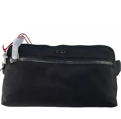 NWT Tumi Voyageur Manele Hip Belt Bag Waist Fanny Pack Zip Black Gunmetal $199 • $149