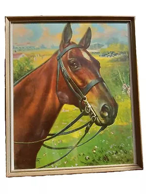 R ATKINSON FOX Print - BEAUTIFUL HORSE - READY FOR ALL COMERS - RARE LARGE SIZE • $210