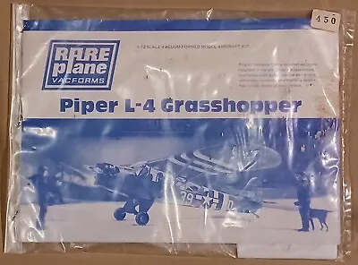 $18 • Buy PIPER L-4 GRASSHOPPER; Rareplane Vacuforms; 1:72 Scale; 1979